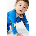 Blue Cats & Dogs Long Sleeve 2 Piece Stretch Boo Boo Pajamas